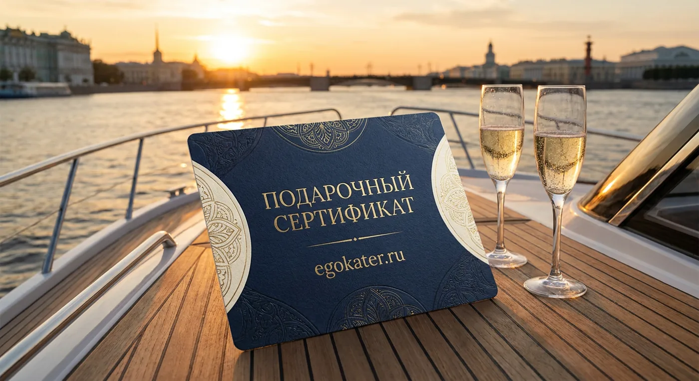 Подарочный сертификат на прогулку на яхте — оформление онлайн, доставка в день заказа
