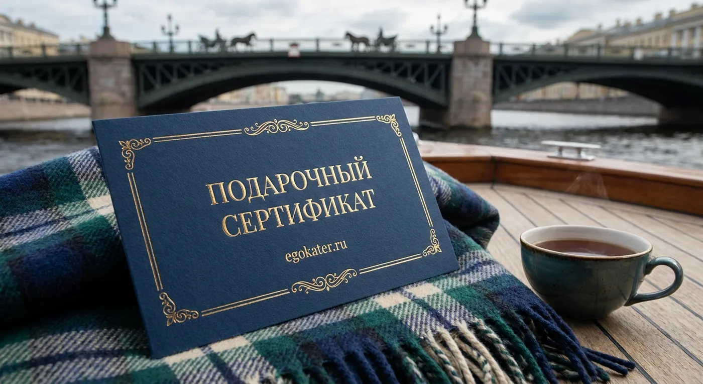 Сертификат на речной круиз по Петербургу — оформление онлайн, доставка в день заказа