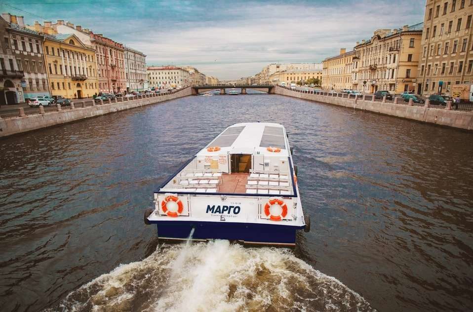 Наш теплоход «Марго» у собственного причала в Санкт-Петербурге