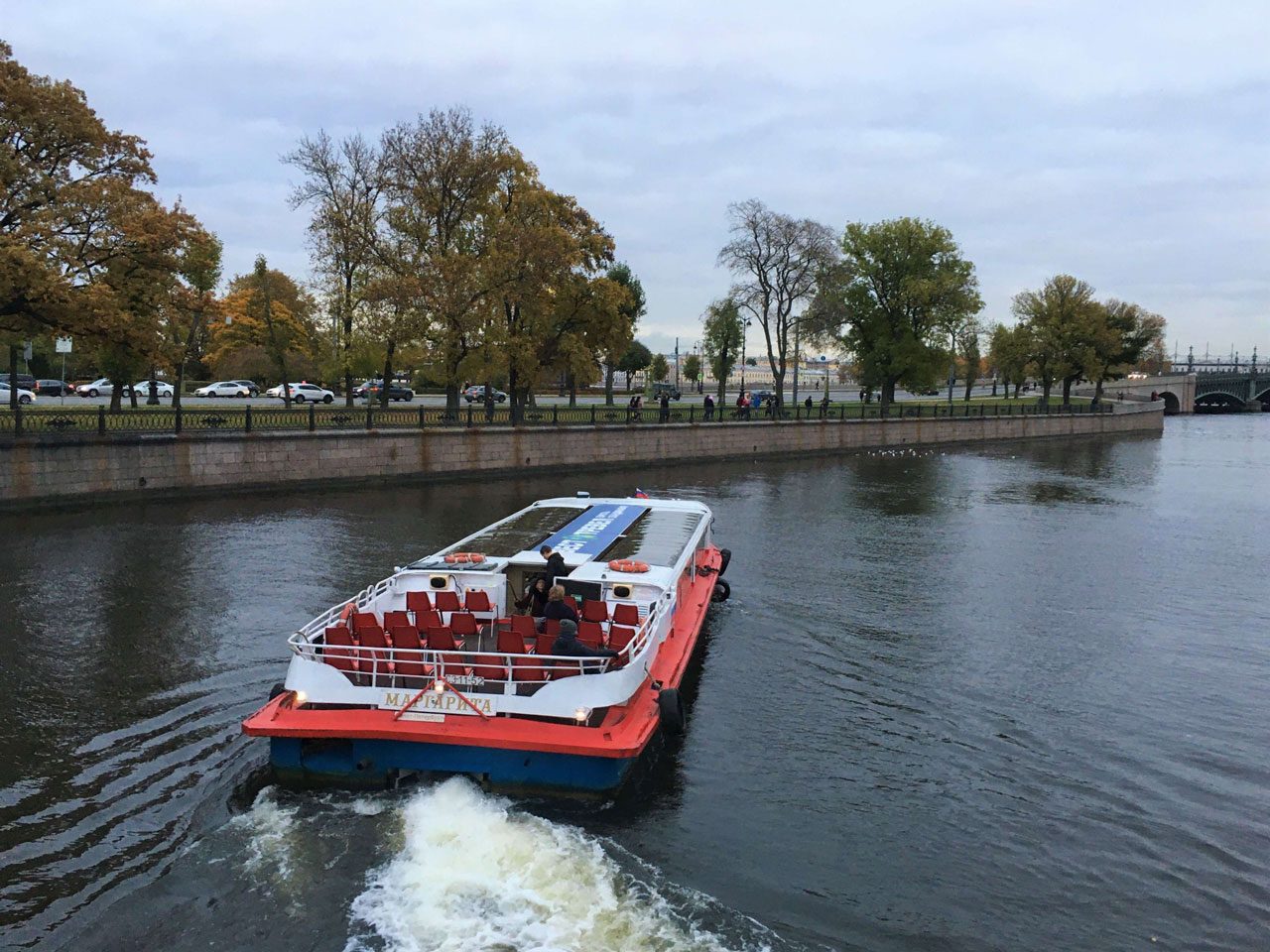 Наш теплоход «Маргарита» у собственного причала в Санкт-Петербурге